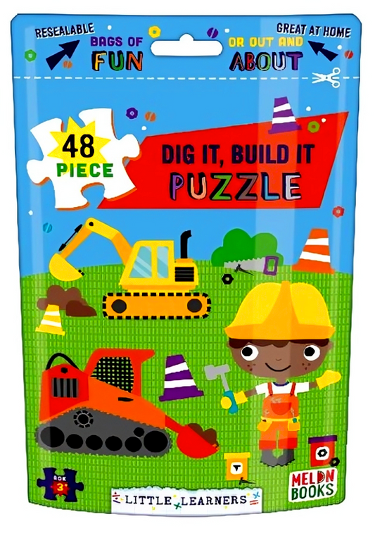 Little Learner 48Pc Puzzle Pouch: Dig It, Build It