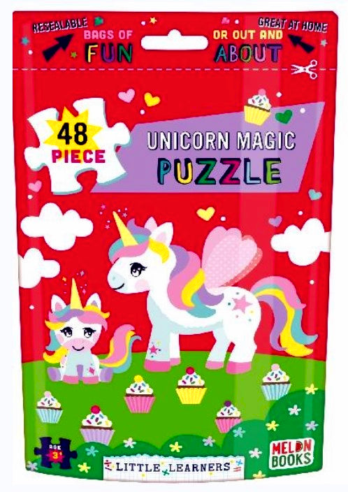 Little Learner 48Pc Puzzle Pouch: Unicorn Magic