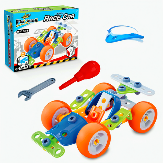 BMS Construct It Kit Flexible - Race Car (60 Pcs)