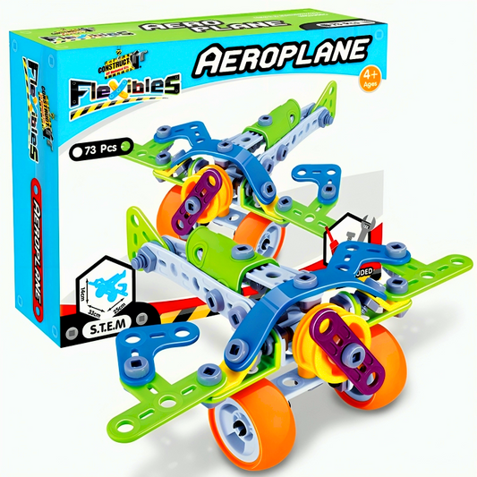 BMS Construct It Kit Flexible - Plane (73 Pcs)