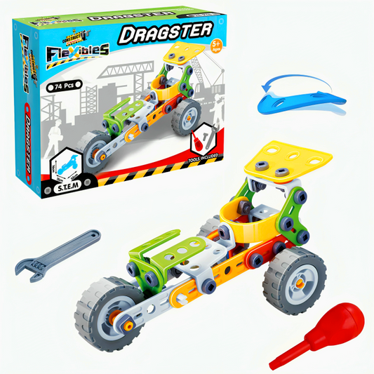 BMS Construct It Kit Flexible - Dragster (74 Pcs)