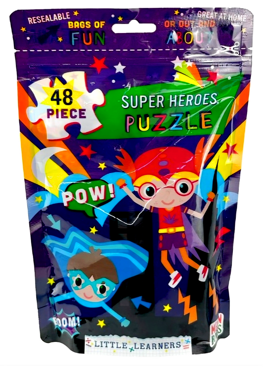 Little Learner 48Pc Puzzle Pouch: Superhero