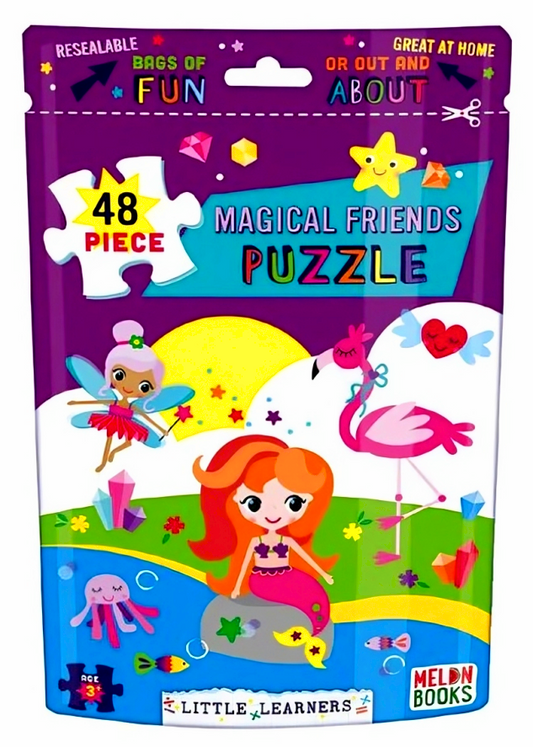 Little Learner 48Pc Puzzle Pouch: Magical Friends