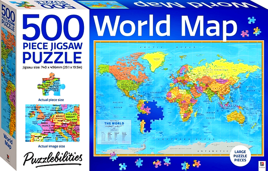 Puzzlebilities: World Map 500 Piece Jigsaw