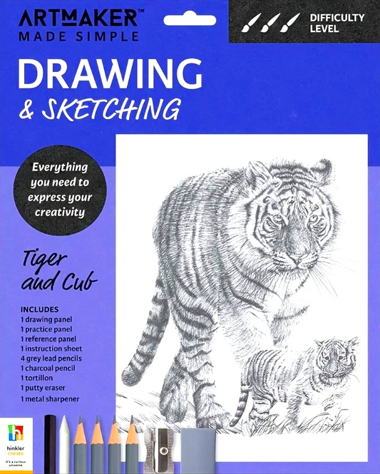 Art Maker Made Simple Drawing & Sketching Kit: Tiger And Cub