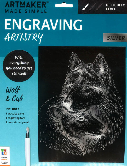 Art Maker Made Simple Engraving Artistry: Wolf & Cub