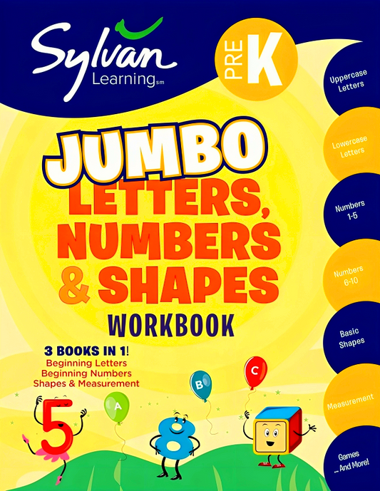 Pre-K Letters, Numbers & Shapes Jumbo Workbook