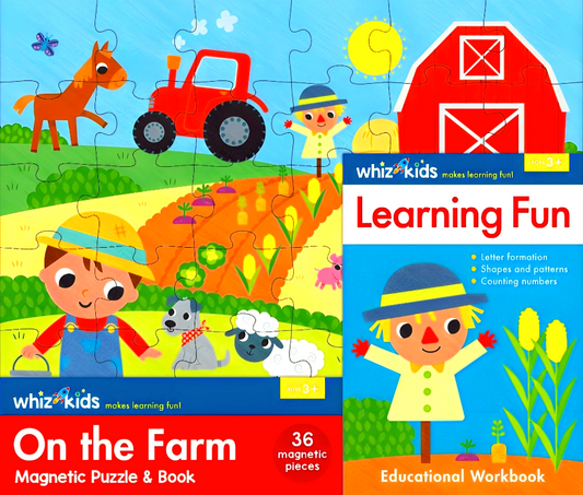 Magnetic Book And Puzzle On The Farm