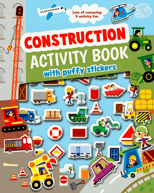 Construction Activity Book With Puffy Stickers