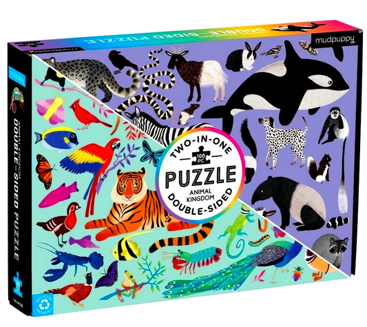 Animal Kingdom 100 Piece Double-Sided Puzzle