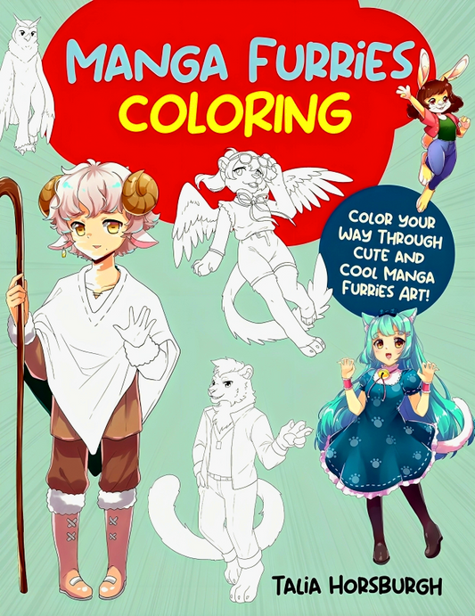 Manga Furries Coloring: Color Your Way Through Cute And Cool Manga Furries Art