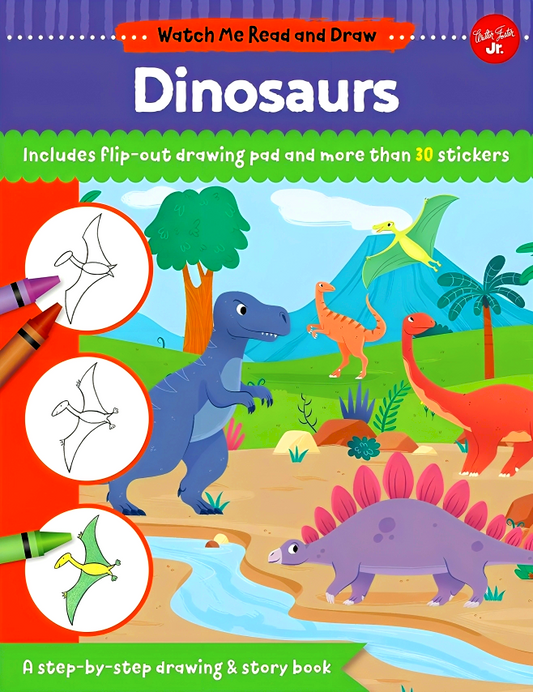 Watch Me Read & Draw: Dinosaurs