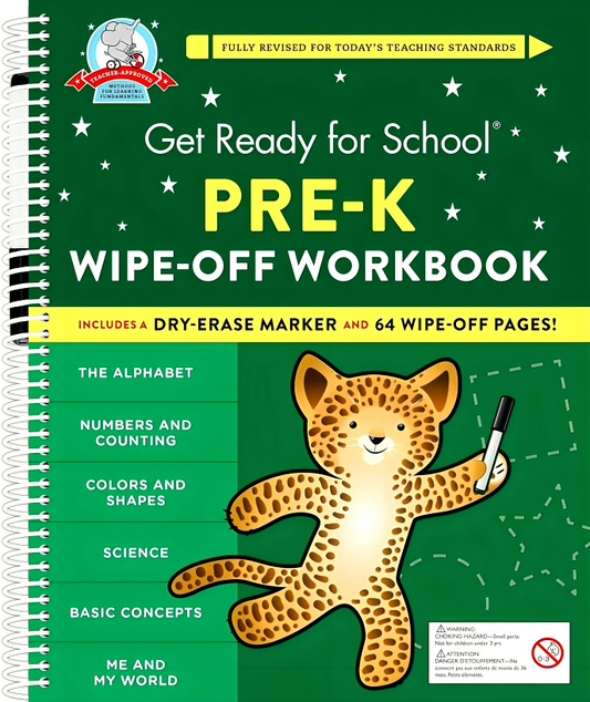 Get Ready For School: Pre-K Wipe-Off Workbook