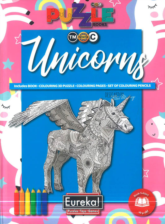 Eureka 3D Puzzle Bk: Unicorns