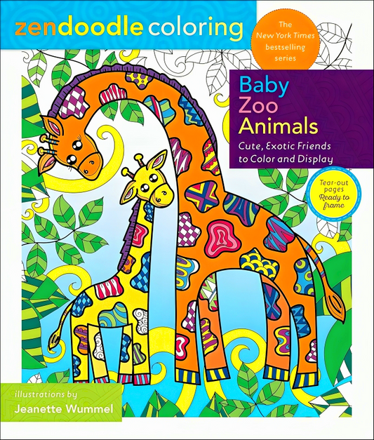 Zendoodle Coloring: Baby Zoo Animals