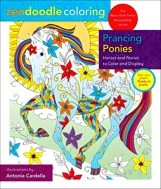 Zendoodle Coloring: Prancing Ponies