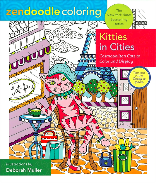 Zendoodle Coloring: Kitties In Cities