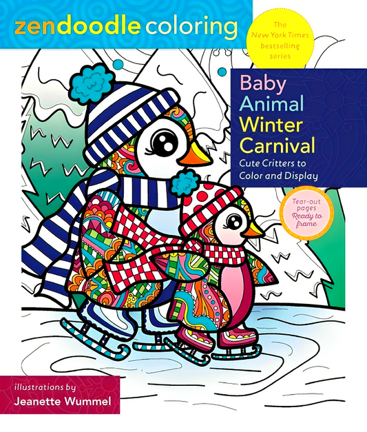 Zendoodle Coloring: Baby Animal Winter Carnival