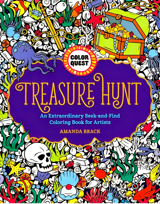 Color Quest: Treasure Hunt: An Extraordinary Seek-and-Find Coloring Book for Artists