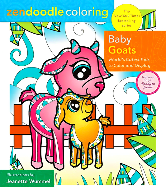 Zendoodle Coloring: Baby Goats