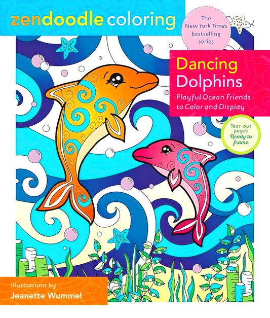 Zendoodle Coloring: Dancing Dolphins