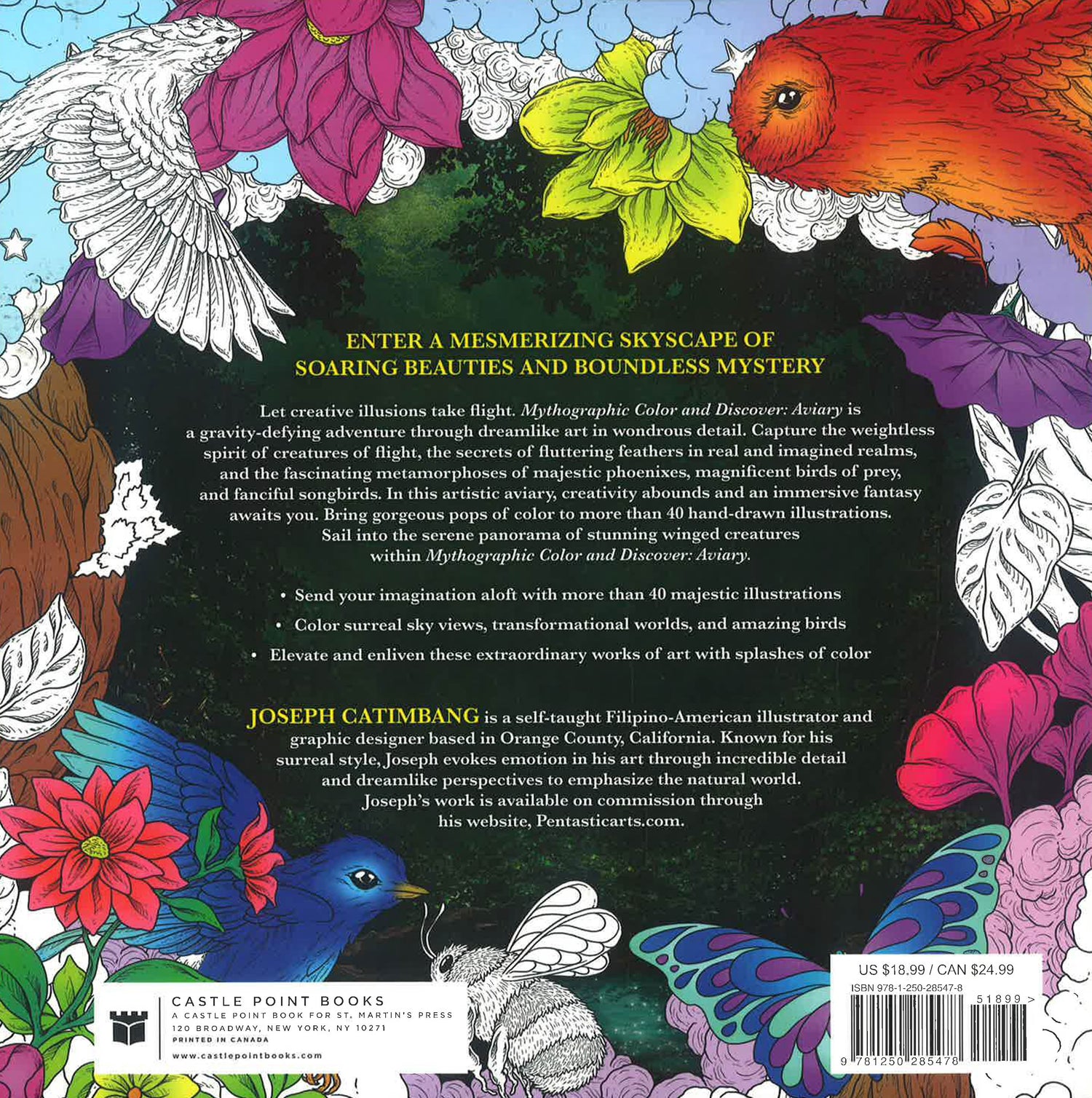 Mythographic Color and Discover: Aviary: An Artist's Coloring Book of Winged Beauties [Book]