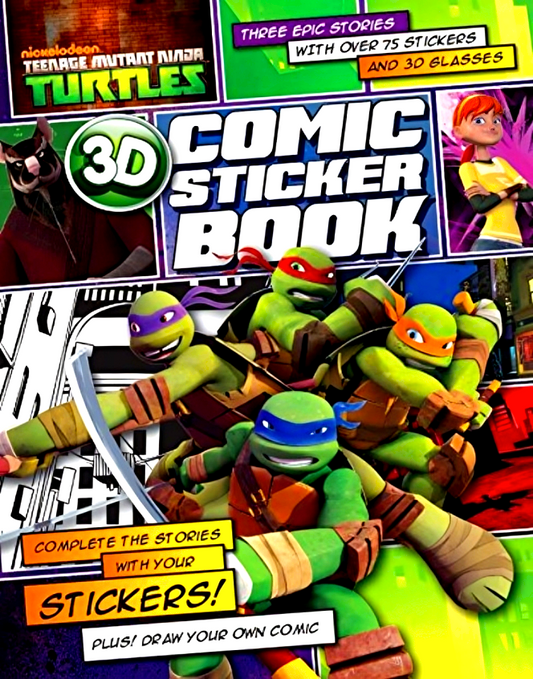 Nickelodeon Teenage Mutant Ninja Turtle 3D Comic Sticker Book