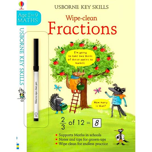 Usborne Wipe Clean Fractions Age 8-9