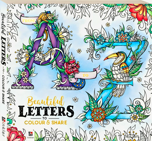 A-Z Beautiful Letters To Colour And Share Colouring Book