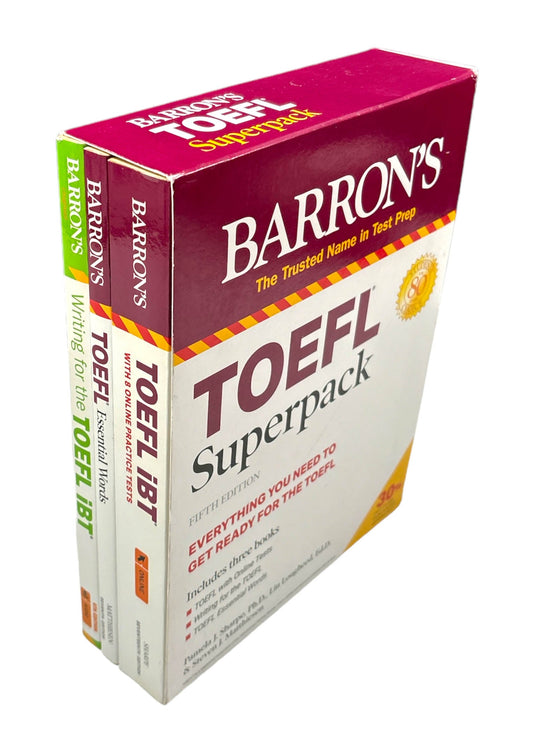 TOEFL Superpack: 3 Books + Practice Tests + Audio Online