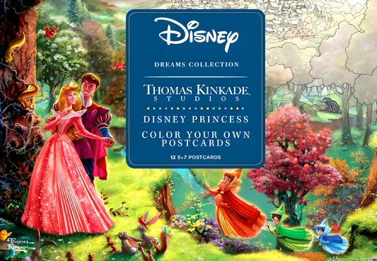 Disney Dreams Collection Thomas Kinkade Studios: Disney Princess Color Your Own Postcards