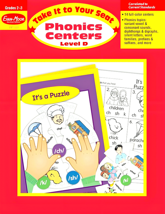 Phonics Centers Level D (Take It To Your Seat, Grade 2-3)