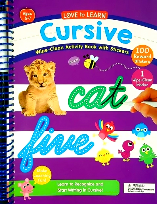 Love To Learn Wipe-Clean Activity Book: Cursive