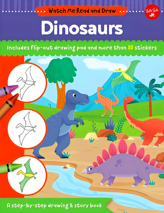 Watch Me Read And Draw: Dinosaurs