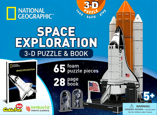 National Geographic - Space Exploration 3-D Puzzle & Book