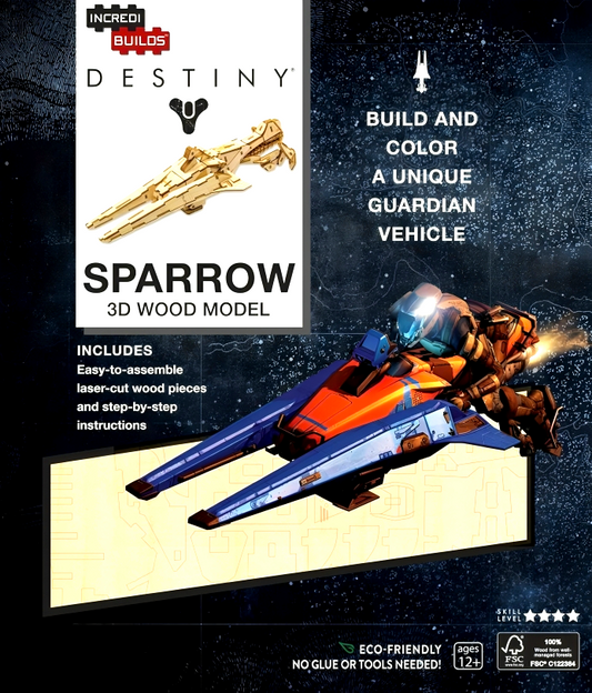 Incredibuilds: Destiny: Sparrow 3D Wood Model [Ie Edition]