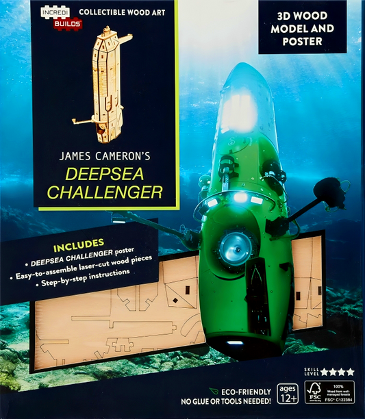 Incredibuilds: James Cameron'S Deepsea Challenger 3D Wood Model And Poster