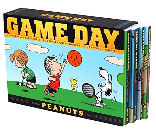 Peanuts Game Day: 4 Book Box Set (Tennis & Golf/Hockey & Ice Skating/Baseball/Football & Basketball)