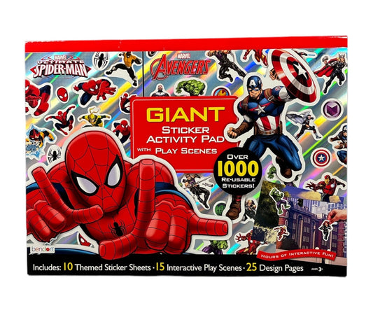 Marvel Avengers Ultimate Spiderman: Giant Sticker Activity Pad With Play Scenes