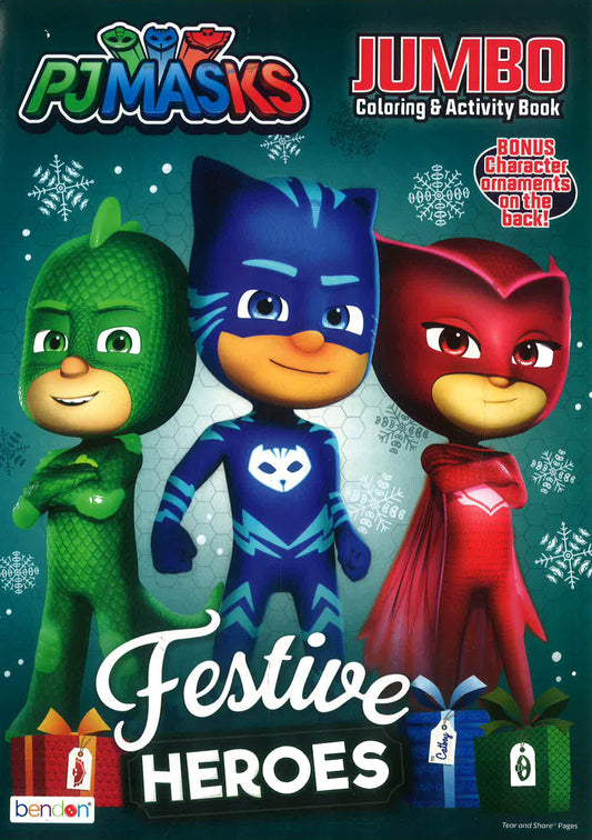 PJ Masks Jumbo Coloring & Activity Book: Festive Heroes