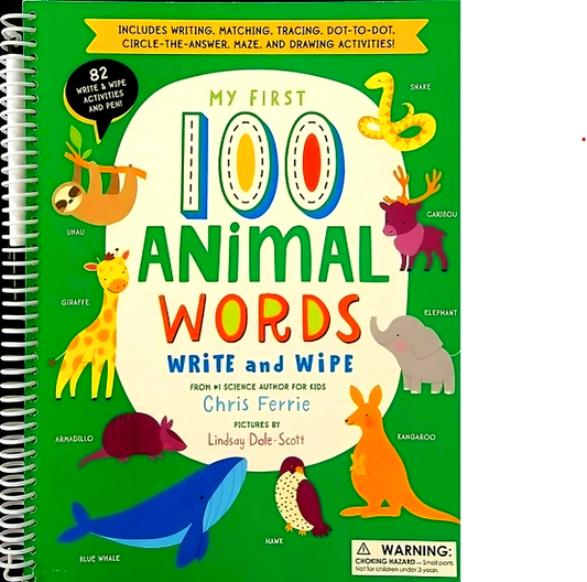 My First 100 Animal Words Write And Wipe