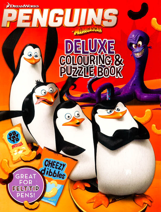 Penguins Of Madagascar Deluxe Colouring & Puzzle Book