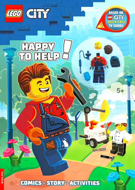 Lego City: Happy To Help! Activity Book (With Harl Hubbs Minifigure)