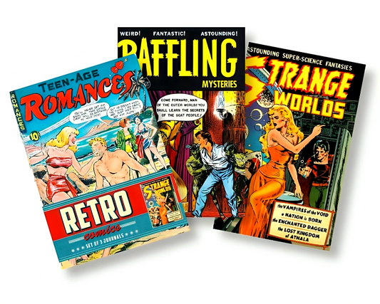 Retro Comics Journals: Set of 3 Journals