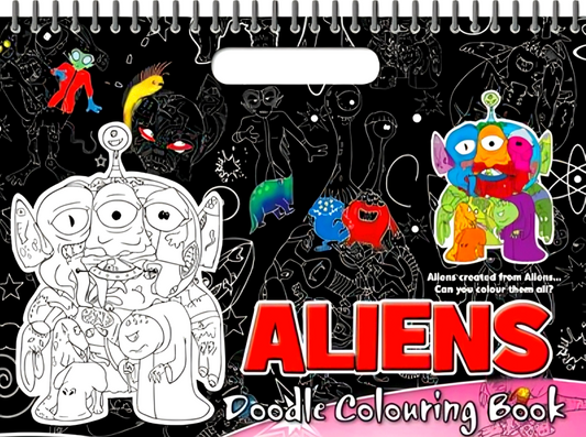 A4 Landscape Doodle Book: Aliens