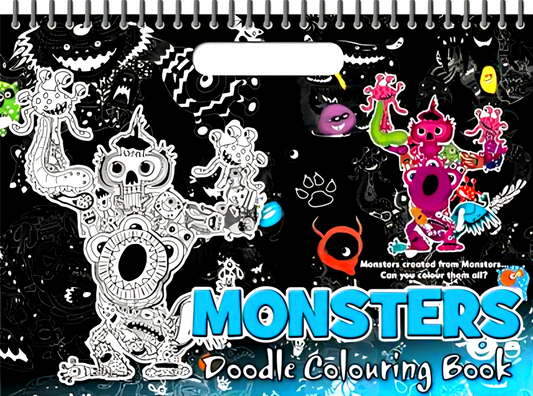 A4 Landscape Doodle Book: Monsters