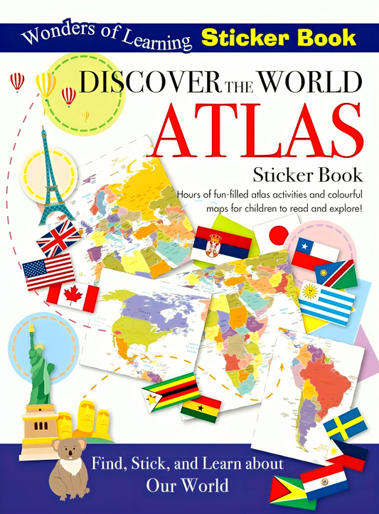 Wonders Of Learning: Sticker Book- Discover The World Atlas