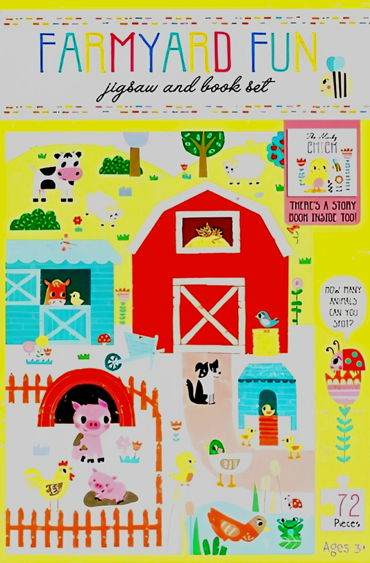 Puzzle & Book Box - Farmyard Fun