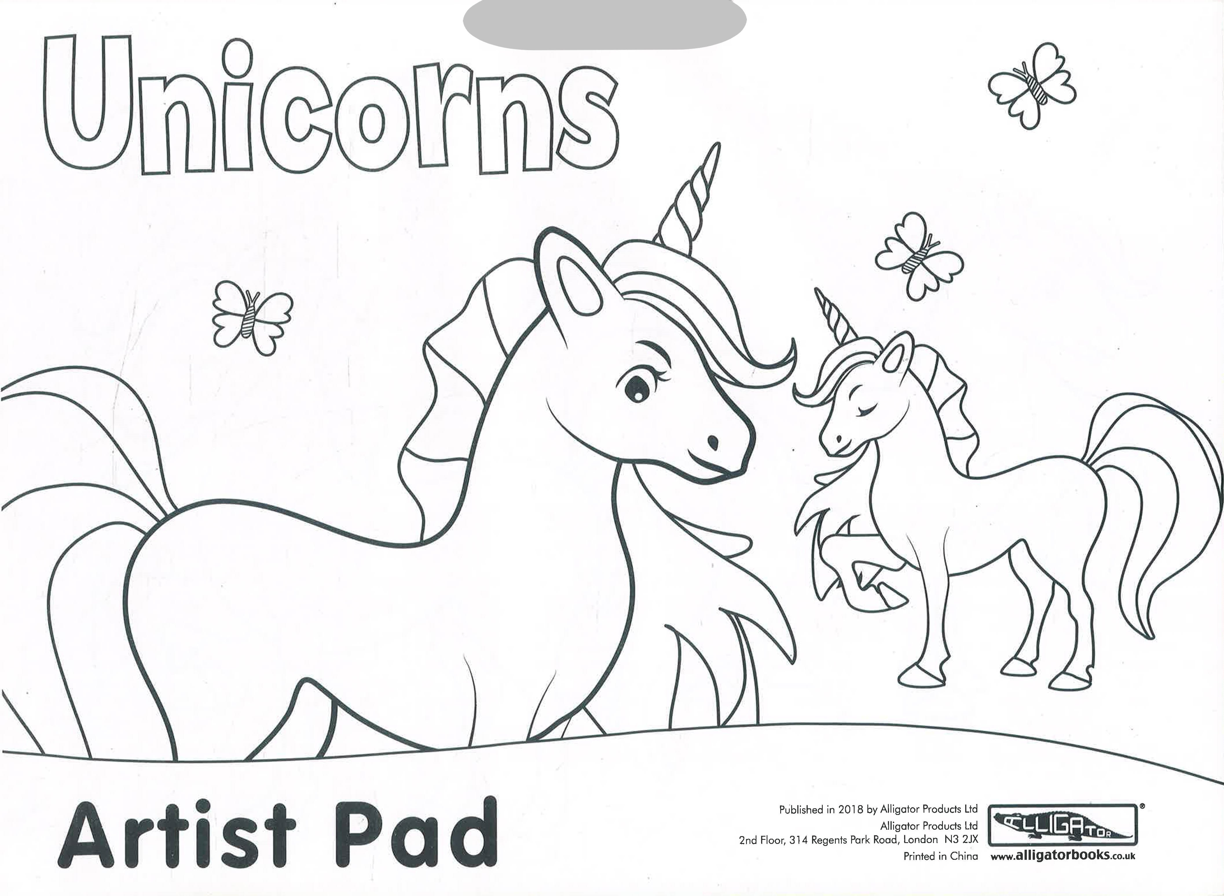 Unicorn Sketchbook: Large Plain Paper Sketchpad with Cute Unicorn Coloring  Sheets. Great as Drawing Pad for Kids Easel with Blank Paper to (Paperback)