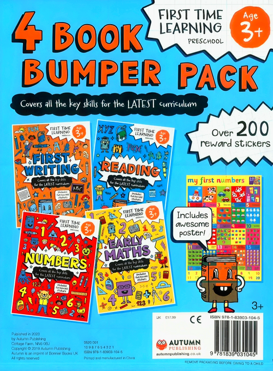 [Extra 15% OFF] First Time Learning: 4 Book Bumper Pack 3+